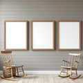 Farmhouse A3 Chunky Rustic Frame Mockup — Blank Template #00126 — A3 Interior Mockup | Instant JPG | Commercial Use | bulkmockup | MockupBulk