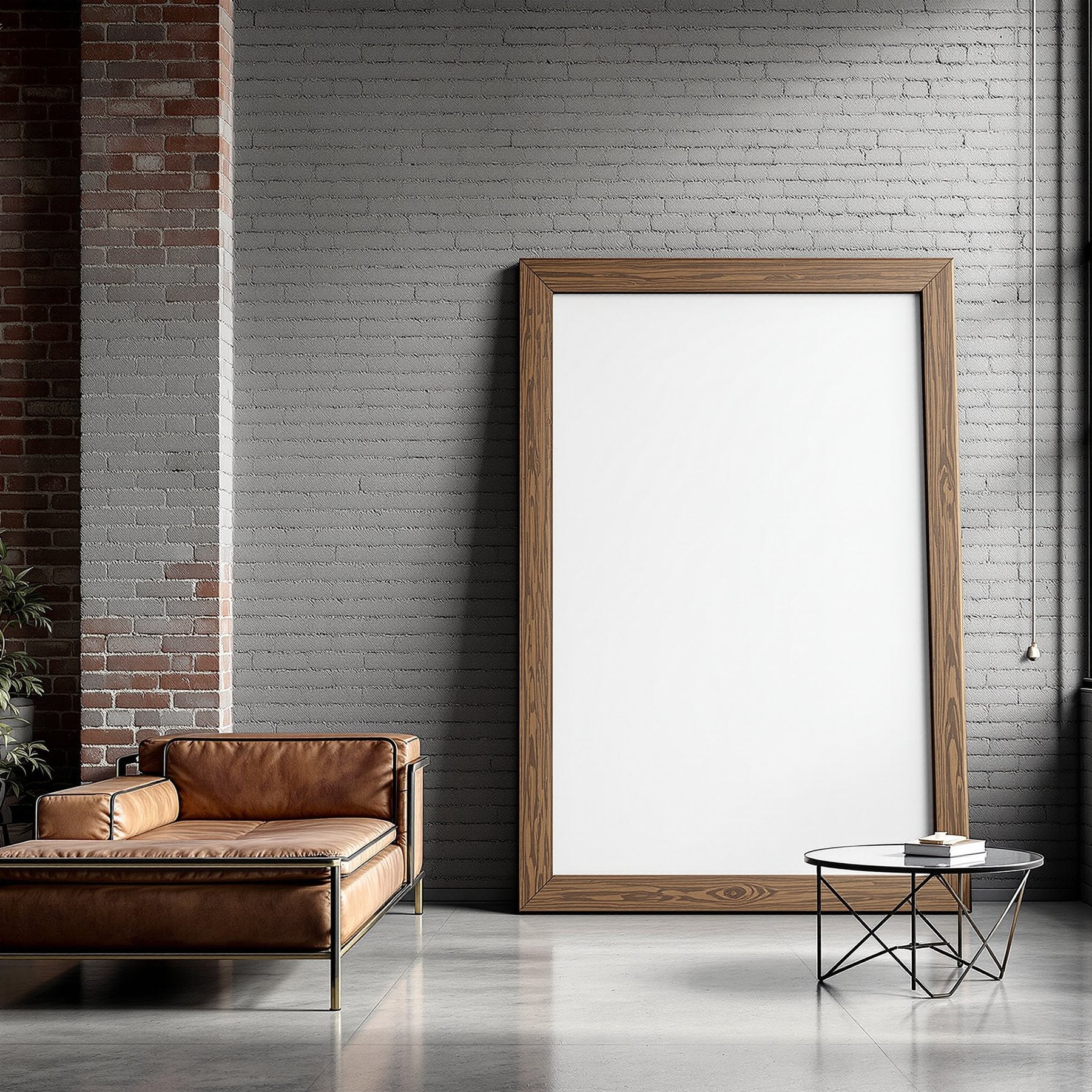 Industrial Loft A3 Chunky Rustic Frame Mockup, Blank Template #00070 | A3 Interior Mockup | Instant JPG | Commercial Use | bulkmockup | MockupBulk