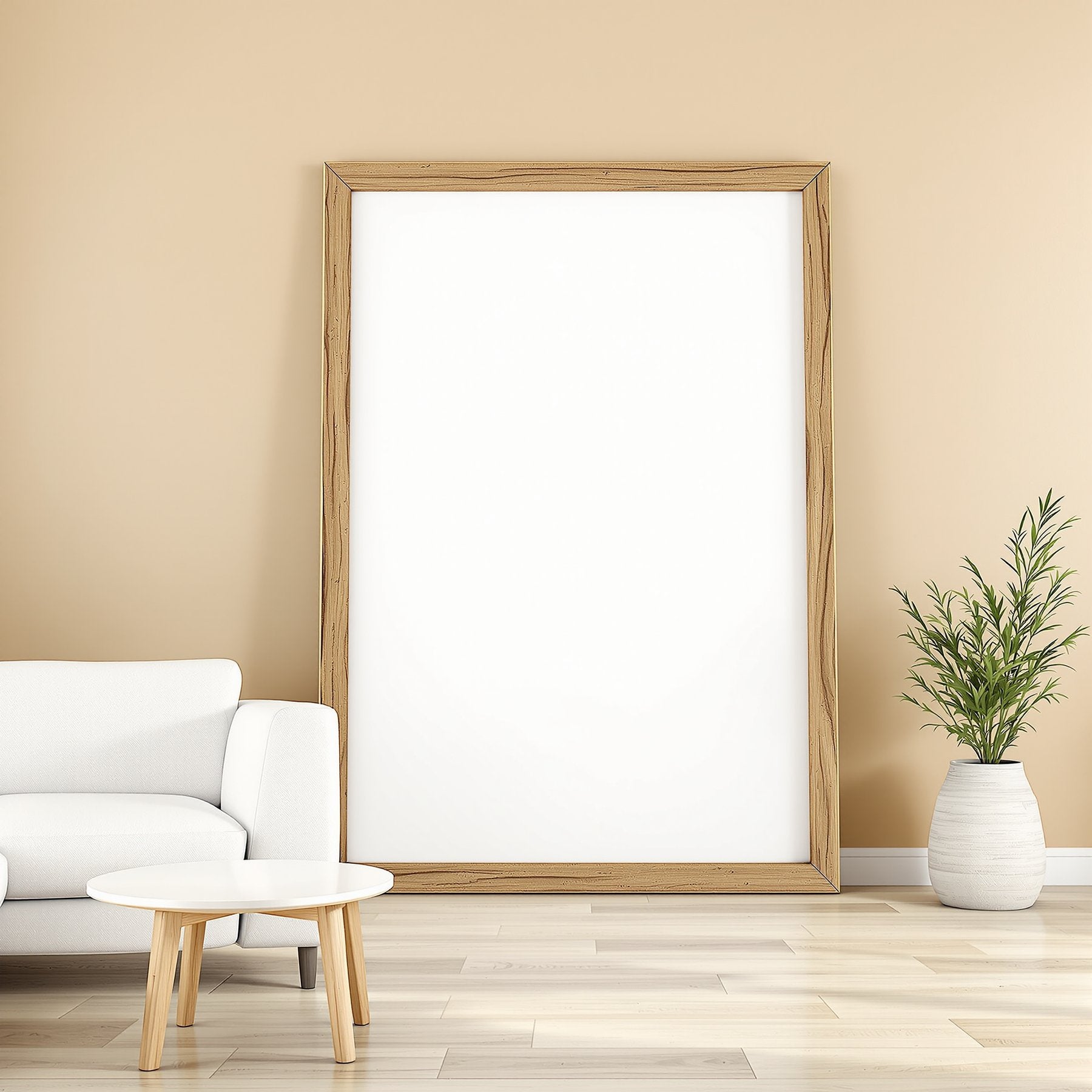 Blank Template #00064 Minimalist White A3 Chunky Rustic Frame Mockup | A3 JPG Instant Download | Commercial Licence | bulkmockup Shop | MockupBulk