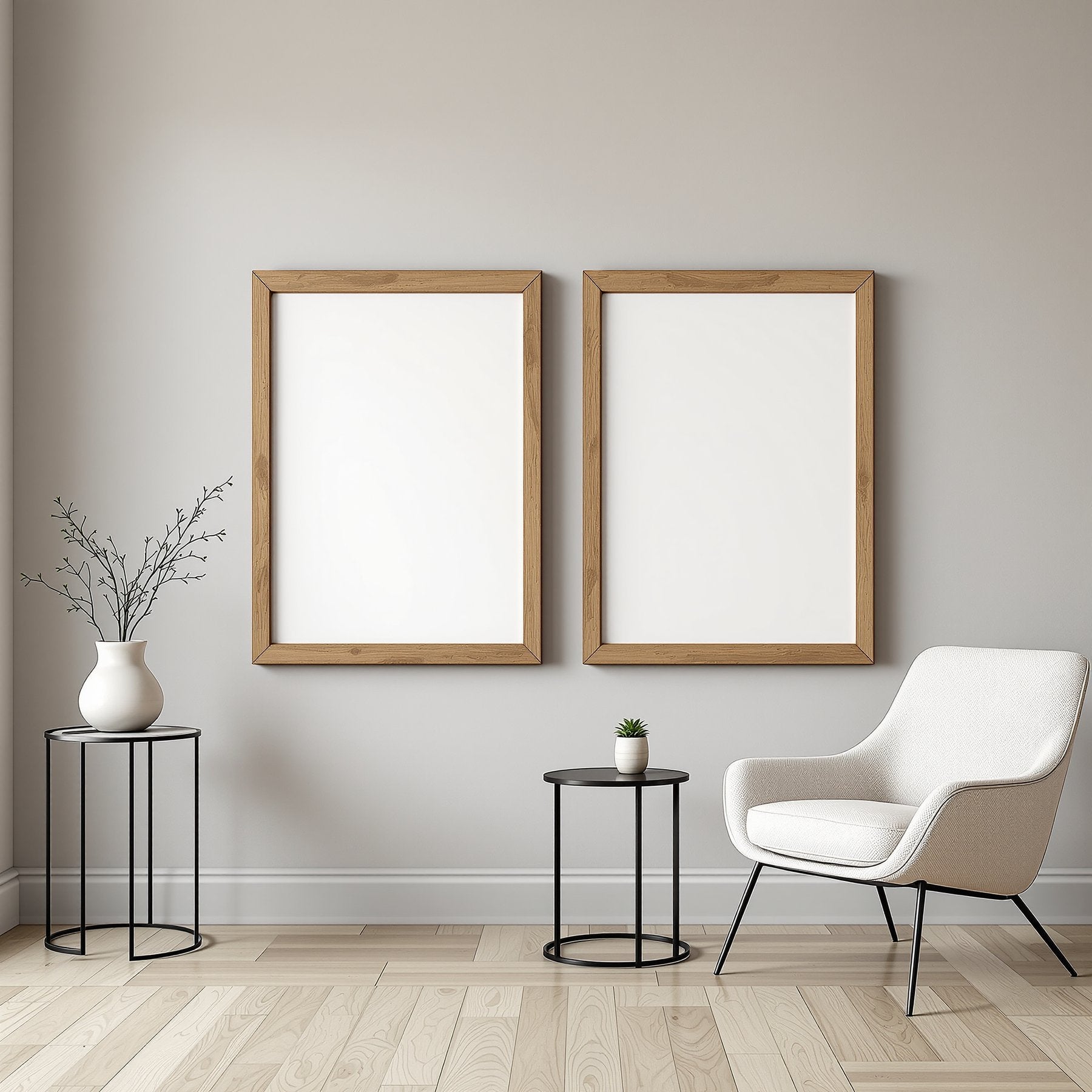 Minimalist White A3 Chunky Rustic Frame Mockup, Blank Template #00065 | A3 Frame JPG | bulkmockup Mockup Template | Commercial Use Included | MockupBulk