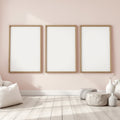 Minimalist White A3 Chunky Rustic Frame Mockup — Blank Template #00066 — A3 JPG Instant Download | Commercial Licence | bulkmockup Shop | MockupBulk