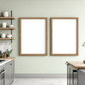 Blank Template #00116 Modern Kitchen A3 Chunky Rustic Frame Mockup | bulkmockup A3 Frame Template | JPG Download | Commercial Use | MockupBulk