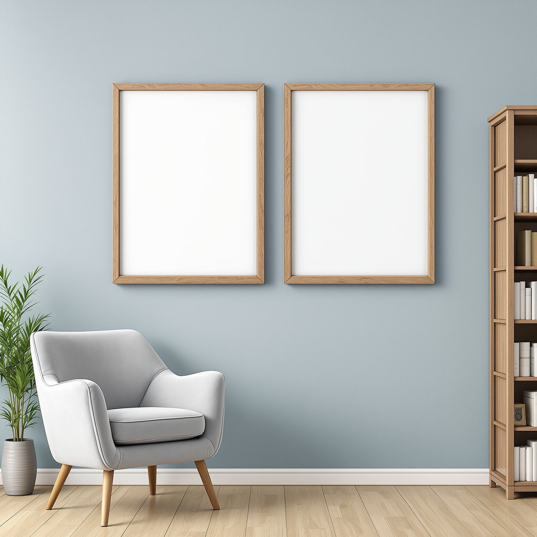 Reading Nook A3 Chunky Rustic Frame Mockup, Blank Template #00104 | A3 Mockup Template | High-Res JPG Download | bulkmockup | MockupBulk