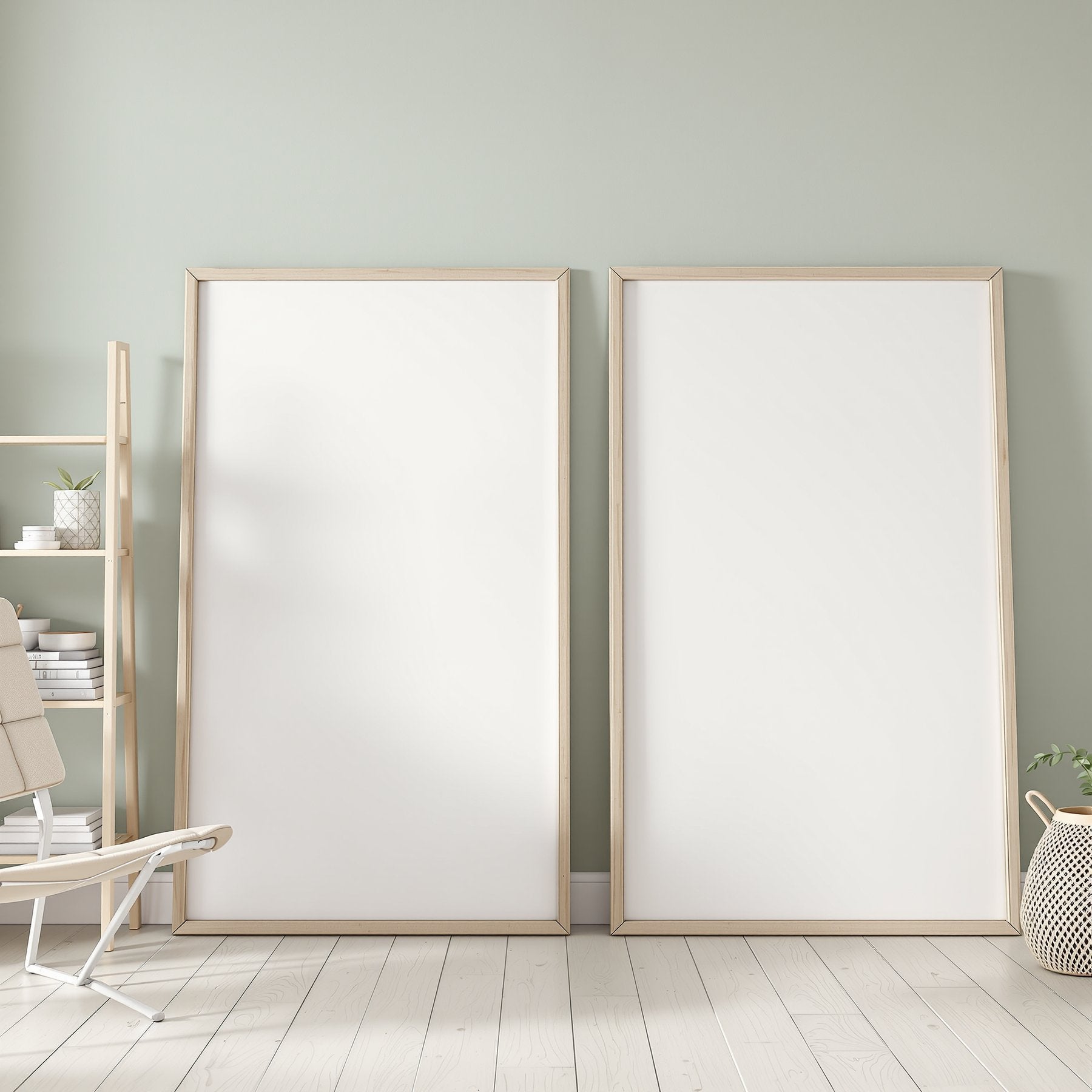 Scandinavian A3 Chunky Rustic Frame Mockup, Blank Template #00068 | A3 Frame Mockup JPG | Commercial Use | Etsy POD bulkmockup | MockupBulk