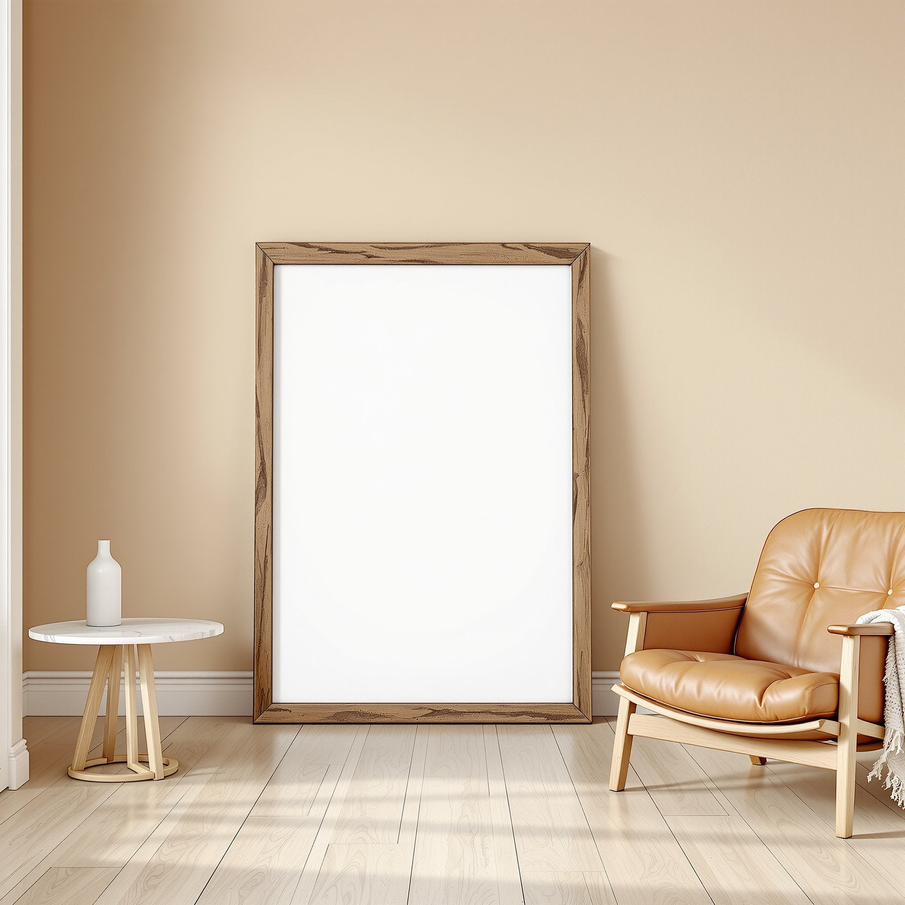 Scandinavian A3 Chunky Rustic Frame Mockup, Blank Template #00069 | A3 Frame Mockup JPG | Commercial Use | Etsy POD bulkmockup | MockupBulk