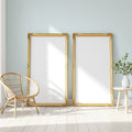 Coastal A3 Ornate Gold Frame Mockup, Blank Template #00023 | A3 Wall Art Mockup | bulkmockup JPG Template | Commercial Licence | MockupBulk