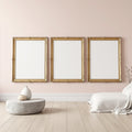 Blank Template #00003 Minimalist White A3 Ornate Gold Frame Mockup | A3 JPG Instant Download | Commercial Licence | bulkmockup Shop | MockupBulk