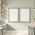 Blank Template #00053 Modern Kitchen A3 Ornate Gold Frame Mockup | A3 Interior Mockup | Instant JPG | Commercial Use | bulkmockup | MockupBulk