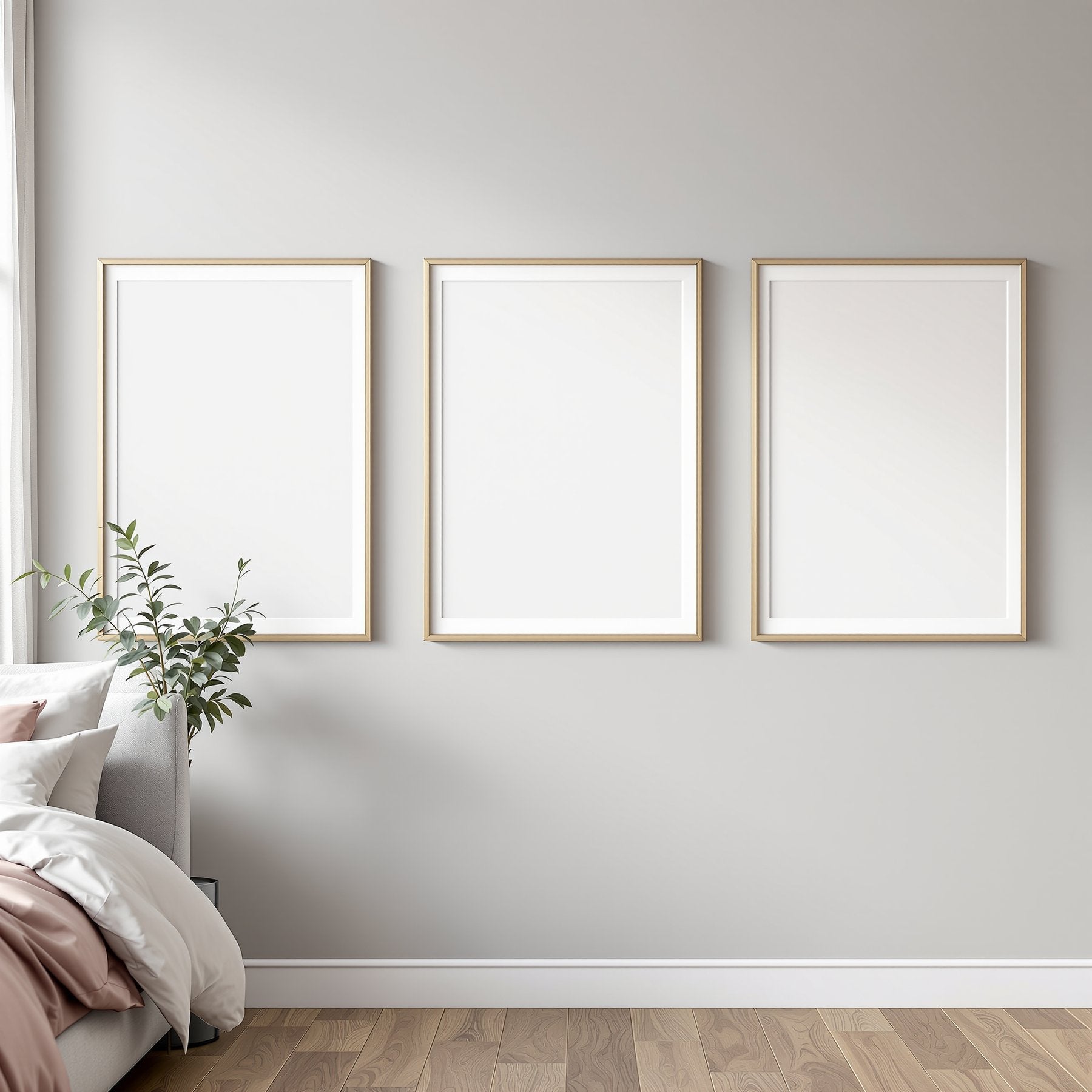 White Bedroom A3 Slim Gallery Frame Mockup — Blank Template #00138 — A3 Frame Mockup JPG | Commercial Use | Etsy POD bulkmockup | MockupBulk
