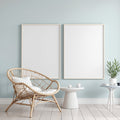 Coastal A3 Slim Gallery Frame Mockup, Blank Template #00149 | A3 Mockup Template | High-Res JPG Download | bulkmockup | MockupBulk