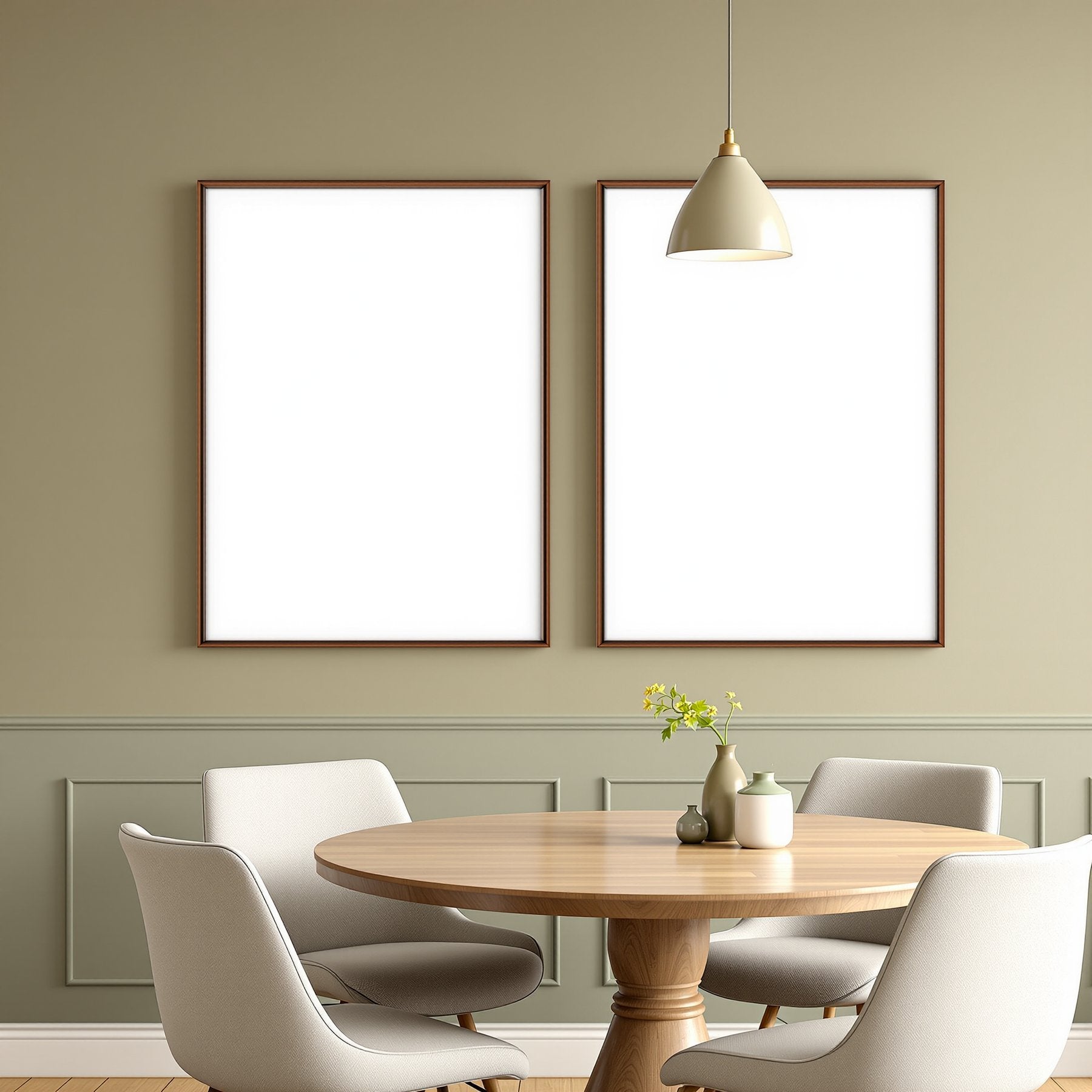 Dining Room A3 Slim Gallery Frame Mockup | Blank Template #00164 | A3 Wall Art Mockup | bulkmockup JPG Template | Commercial Licence | MockupBulk