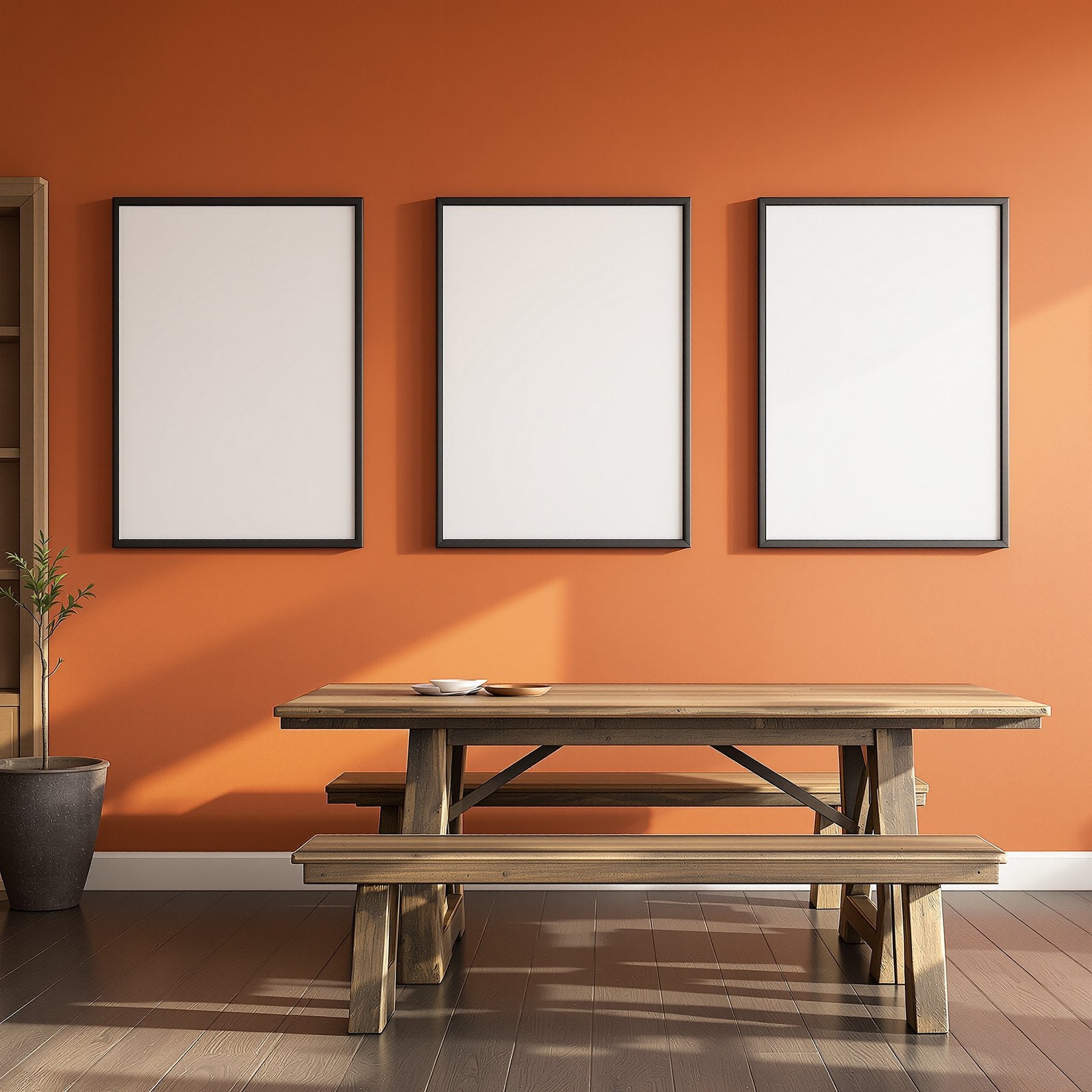 Dining Room A3 Slim Gallery Frame Mockup — Blank Template #00165 — A3 Frame Mockup JPG | Commercial Use | Etsy POD bulkmockup | MockupBulk