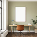 Blank Template #00157 Home Office A3 Slim Gallery Frame Mockup | bulkmockup A3 Template | JPG Instant Download | For Etsy POD | MockupBulk