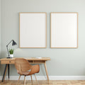 Blank Template #00158 Home Office A3 Slim Gallery Frame Mockup | A3 Mockup Template | High-Res JPG Download | bulkmockup | MockupBulk