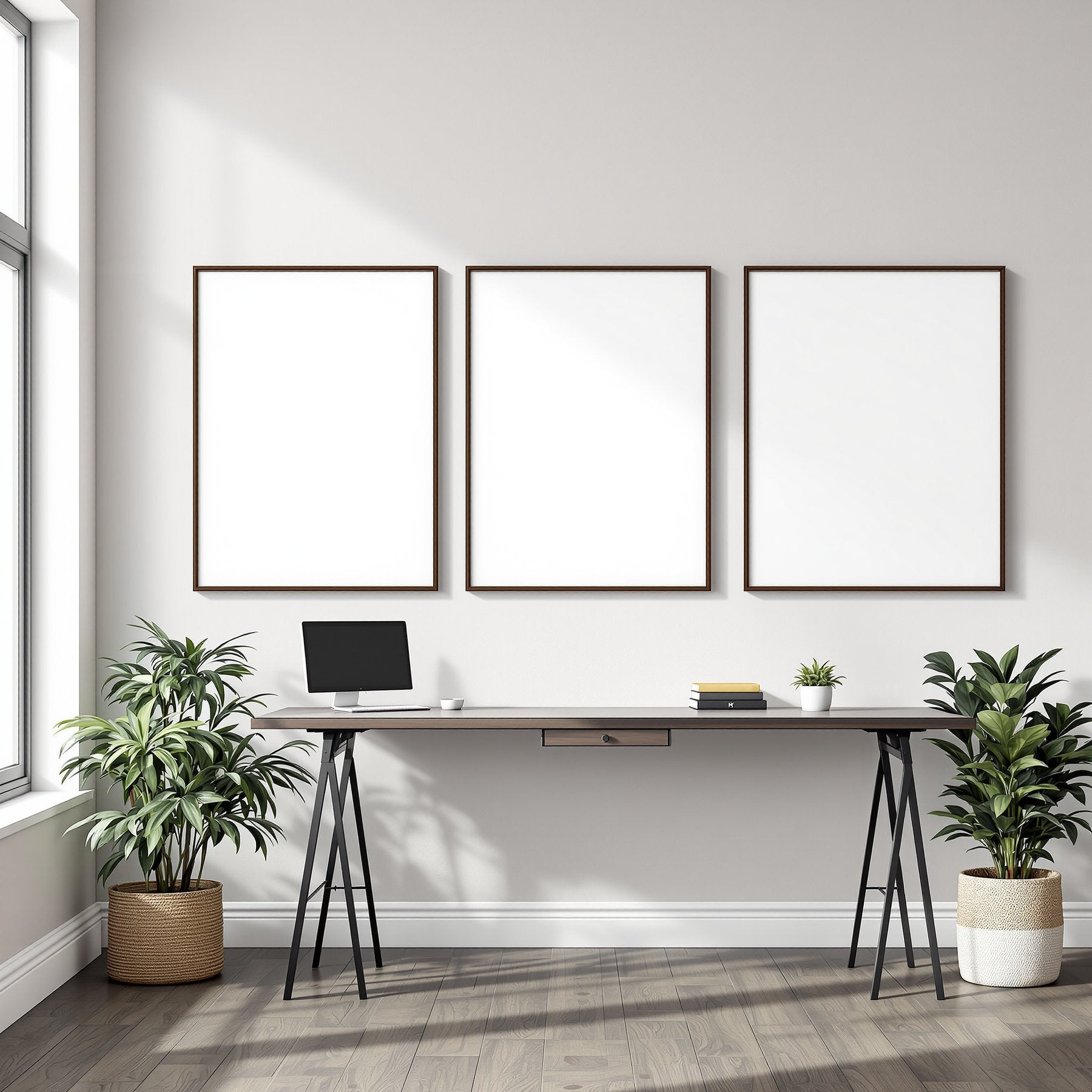 Home Office A3 Slim Gallery Frame Mockup, Blank Template #00159 | A3 Frame Mockup JPG | Commercial Use | Etsy POD bulkmockup | MockupBulk