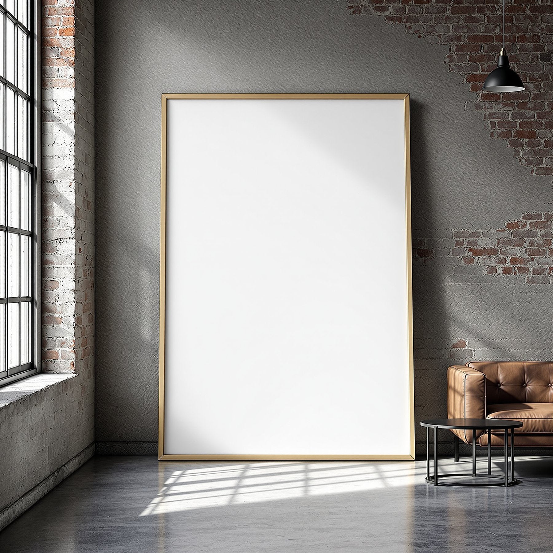 Industrial Loft A3 Slim Gallery Frame Mockup | Blank Template #00133 | bulkmockup A3 Frame Template | JPG Download | Commercial Use | MockupBulk