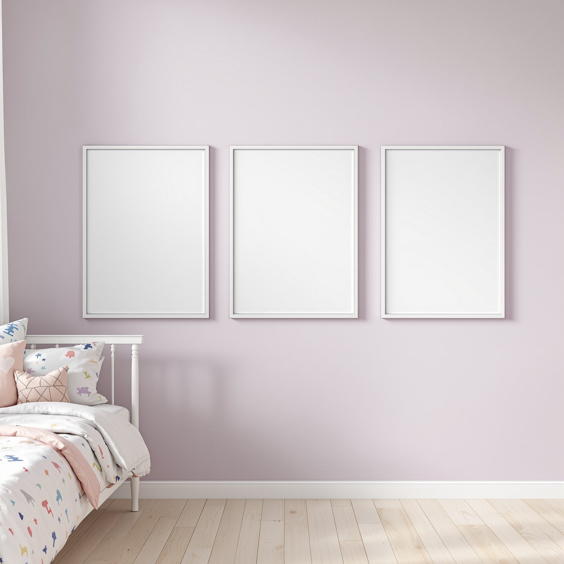 Blank Template #00156 Kids Room A3 Slim Gallery Frame Mockup | A3 Mockup Template | High-Res JPG Download | bulkmockup | MockupBulk