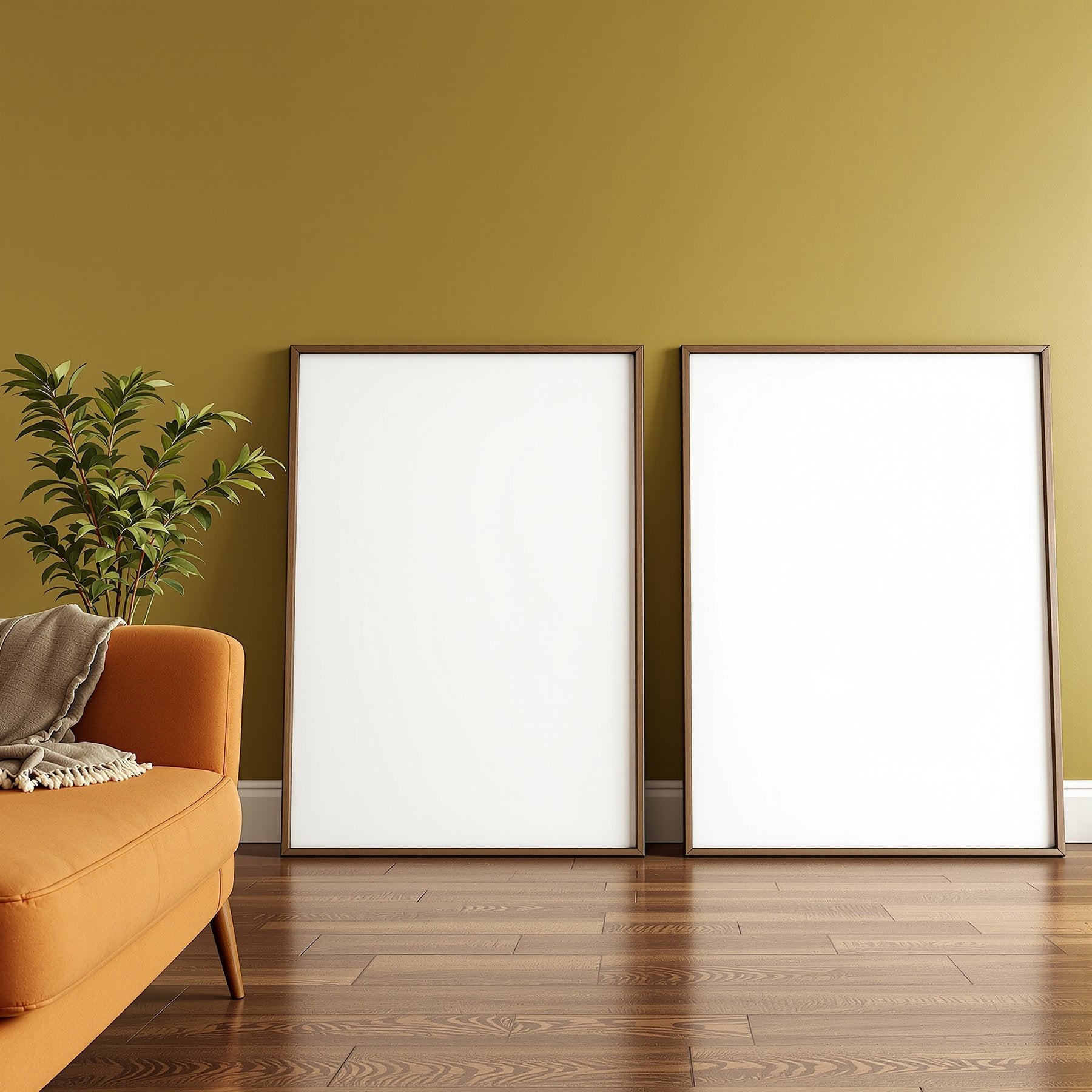 Mid-Century Modern A3 Slim Gallery Frame Mockup | Blank Template #00185 | A3 JPG Instant Download | Commercial Licence | bulkmockup Shop | MockupBulk