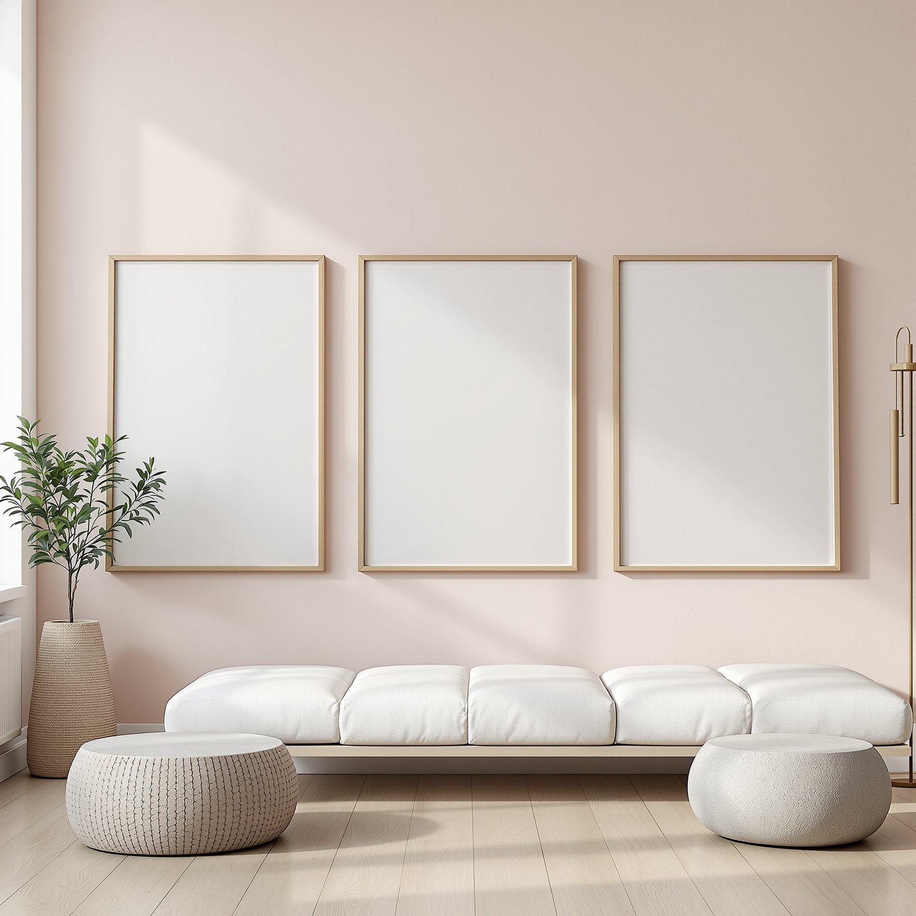 Minimalist White A3 Slim Gallery Frame Mockup | Blank Template #00129 | A3 Wall Art Mockup | bulkmockup JPG Template | Commercial Licence | MockupBulk
