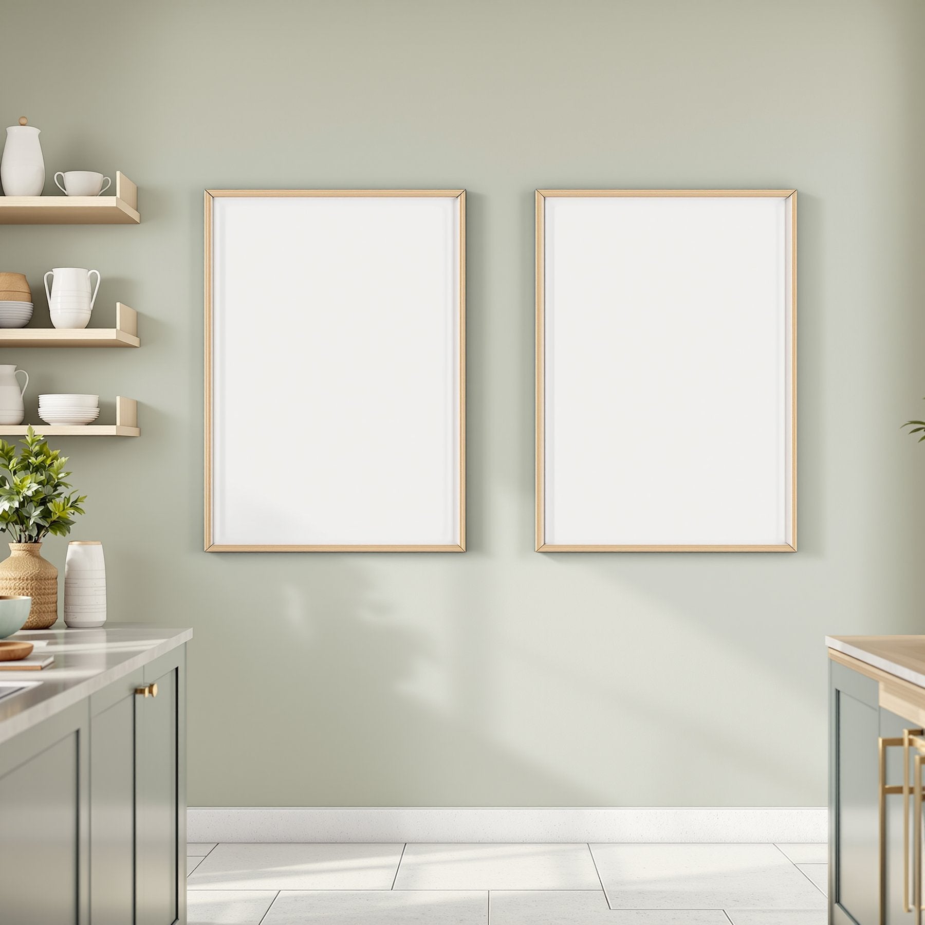 Modern Kitchen A3 Slim Gallery Frame Mockup | Blank Template #00179 | bulkmockup A3 Frame Template | JPG Download | Commercial Use | MockupBulk