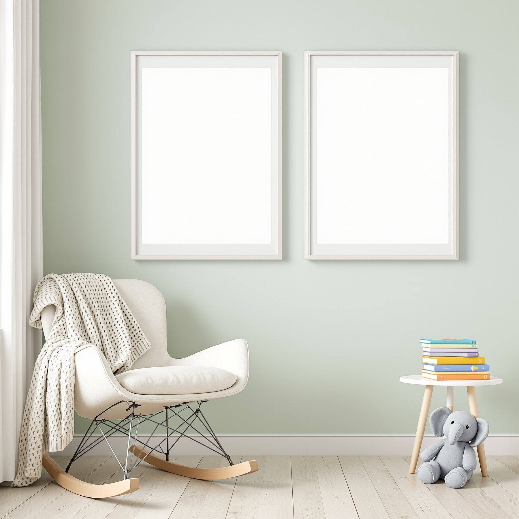 Nursery A3 Slim Gallery Frame Mockup, Blank Template #00152 | A3 Wall Art Mockup | bulkmockup JPG Template | Commercial Licence | MockupBulk