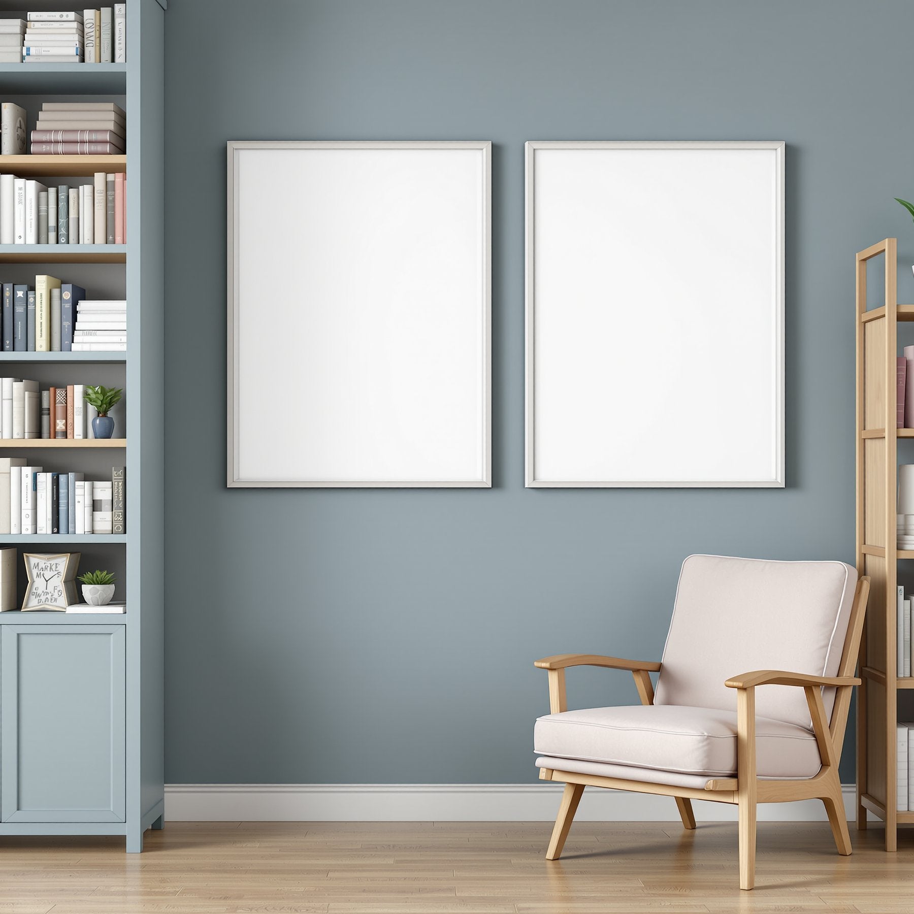 Blank Template #00167 Reading Nook A3 Slim Gallery Frame Mockup | A3 Frame Mockup JPG | Commercial Use | Etsy POD bulkmockup | MockupBulk