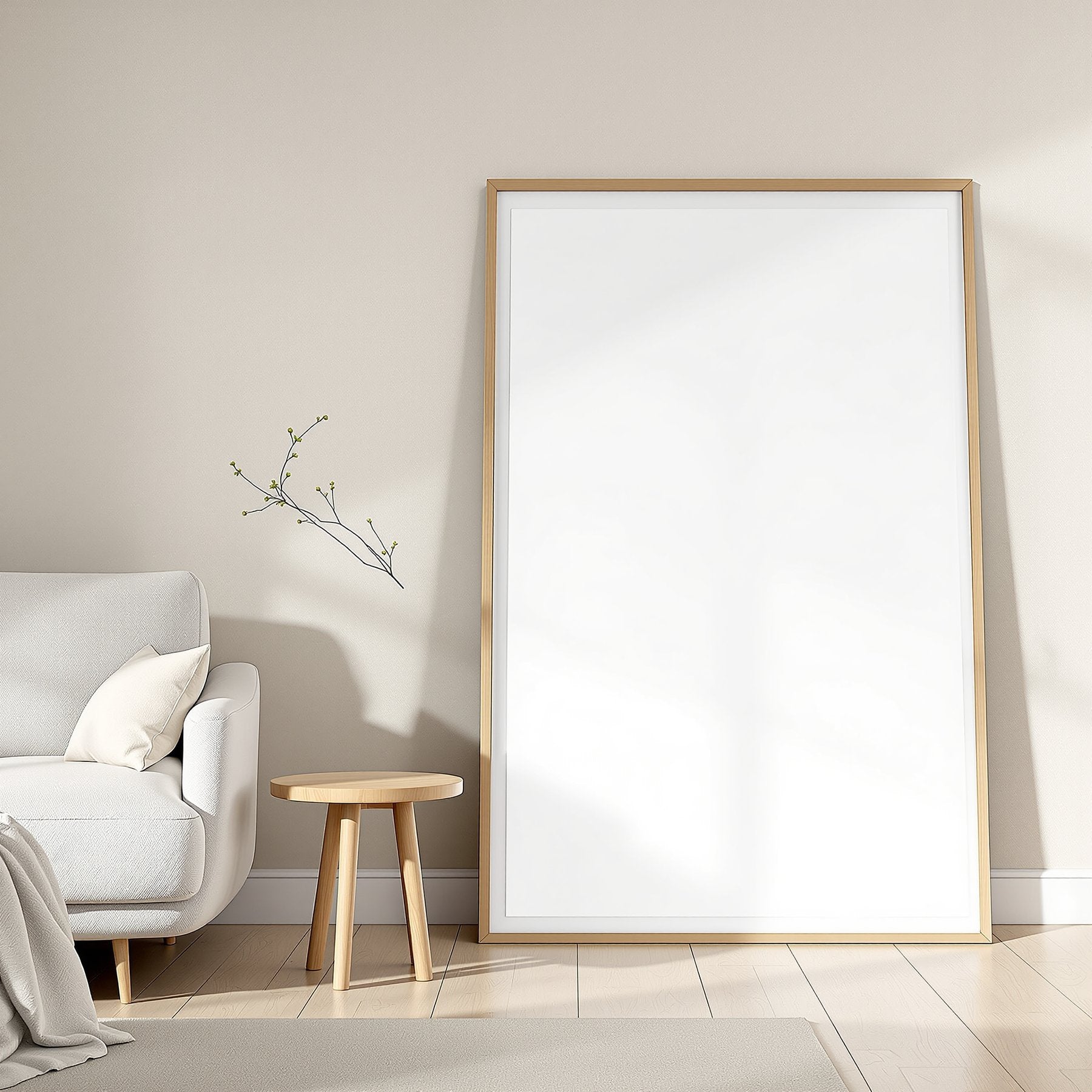 Scandinavian A3 Slim Gallery Frame Mockup — Blank Template #00130 — A3 JPG Instant Download | Commercial Licence | bulkmockup Shop | MockupBulk