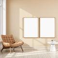 Scandinavian A3 Slim Gallery Frame Mockup — Blank Template #00132 — A3 Interior Mockup | Instant JPG | Commercial Use | bulkmockup | MockupBulk
