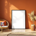Blank Template #00307 Boho Living Room A3 Thick Black Frame Mockup | A3 Interior Mockup | Instant JPG | Commercial Use | bulkmockup | MockupBulk