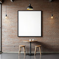 Cafe & Bar A3 Thick Black Frame Mockup | Blank Template #00298 | A3 Frame JPG | bulkmockup Mockup Template | Commercial Use Included | MockupBulk