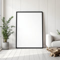 Coastal A3 Thick Black Frame Mockup — Blank Template #00274 — bulkmockup A3 Frame Template | JPG Download | Commercial Use | MockupBulk