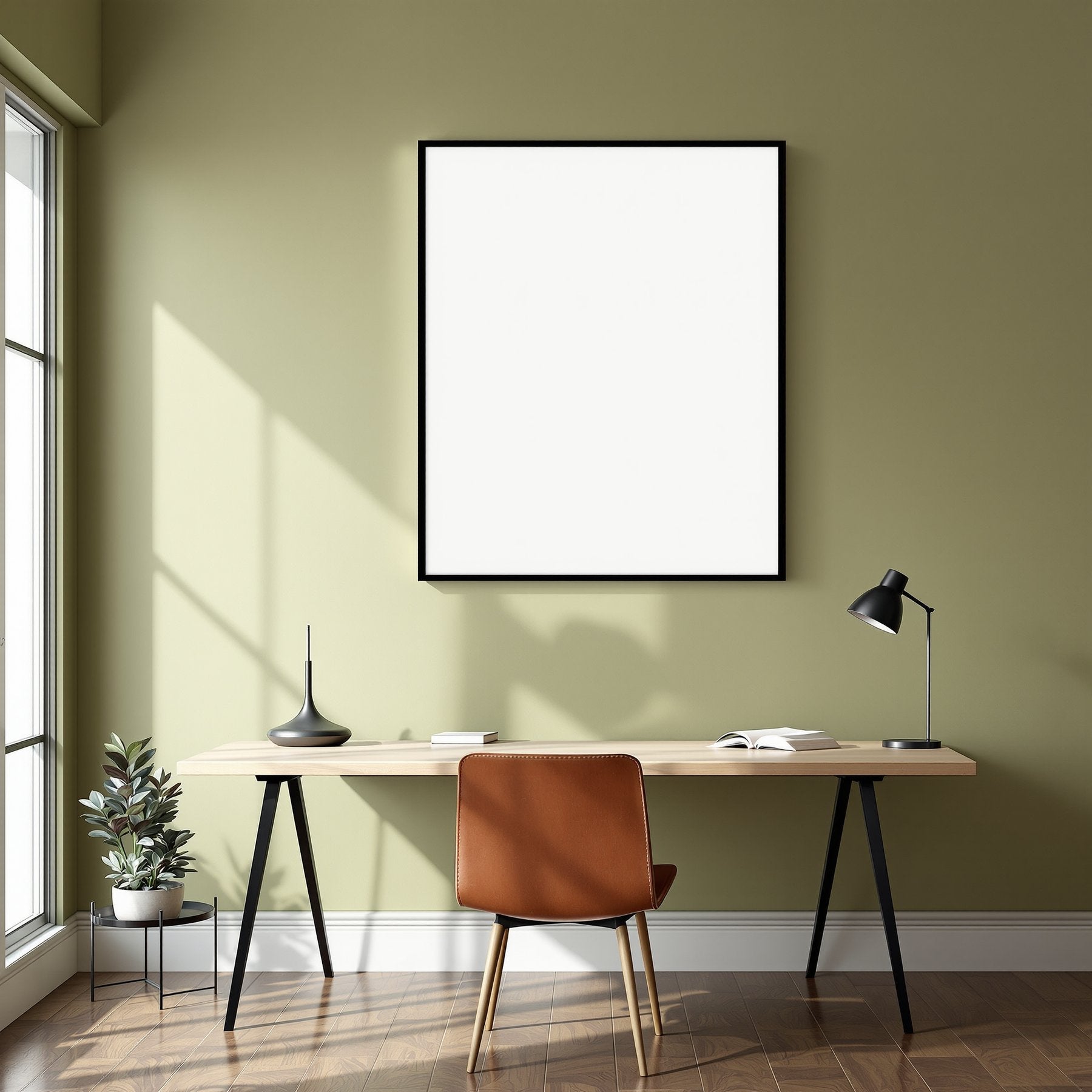 Home Office A3 Thick Black Frame Mockup — Blank Template #00283 — A3 Frame JPG | bulkmockup Mockup Template | Commercial Use Included | MockupBulk