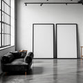 Industrial Loft A3 Thick Black Frame Mockup, Blank Template #00261 | A3 Mockup Template | High-Res JPG Download | bulkmockup | MockupBulk