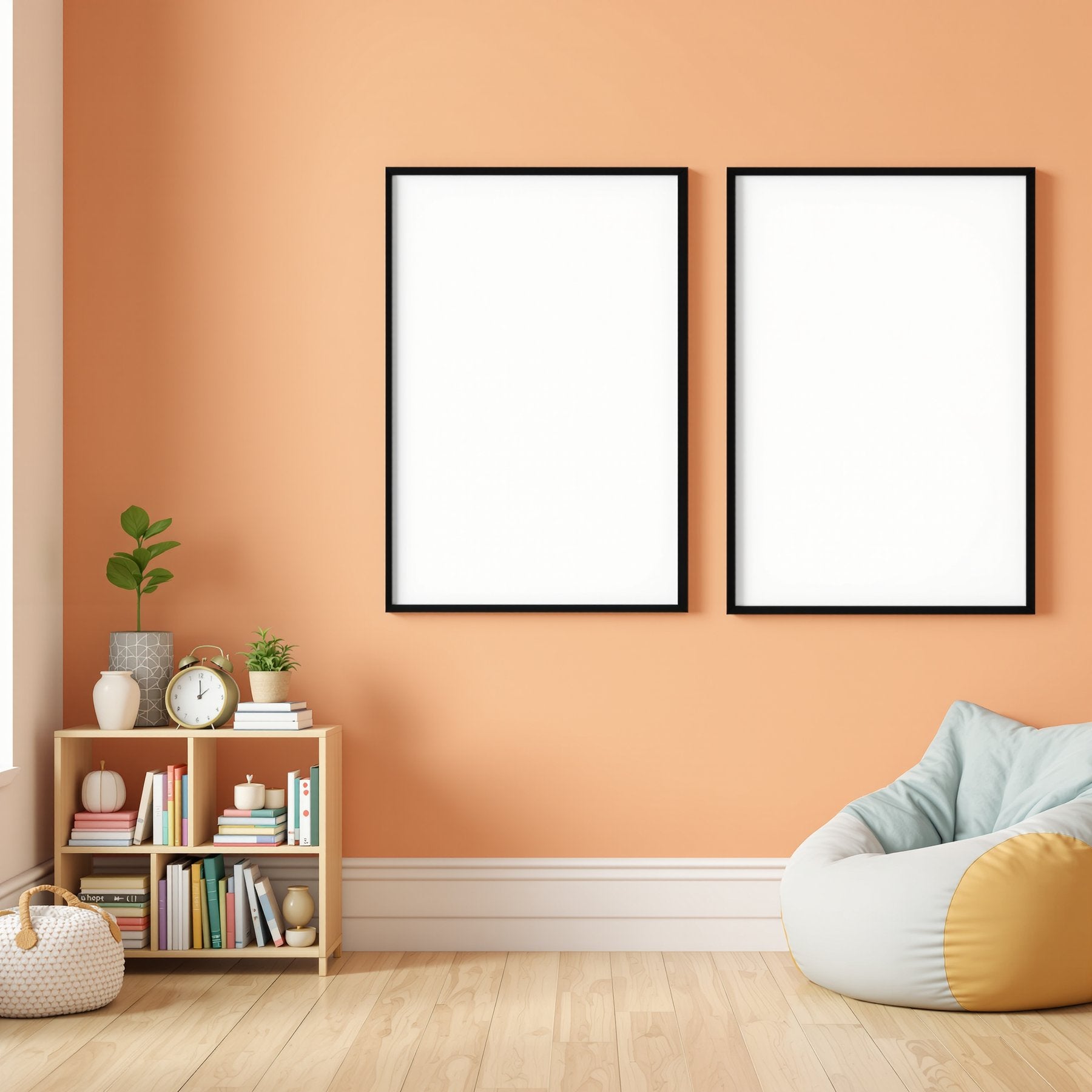 Kids Room A3 Thick Black Frame Mockup, Blank Template #00281 | A3 Frame JPG | bulkmockup Mockup Template | Commercial Use Included | MockupBulk