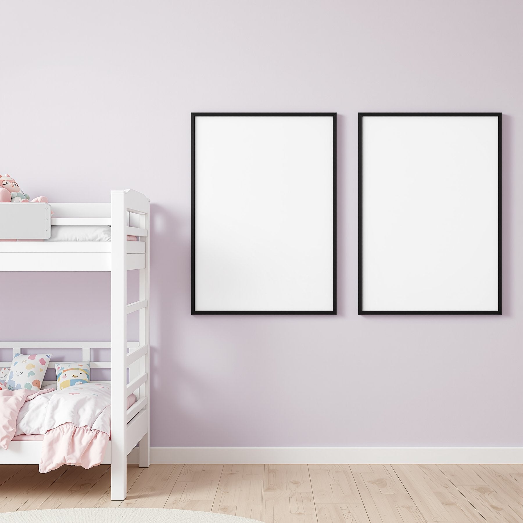 Blank Template #00282 Kids Room A3 Thick Black Frame Mockup | High-Res A3 Mockup | bulkmockup Download | Commercial Use | MockupBulk