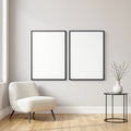 Minimalist White A3 Thick Black Frame Mockup — Blank Template #00254 — A3 Print Mockup | Instant Download | bulkmockup | Commercial Licence | MockupBulk