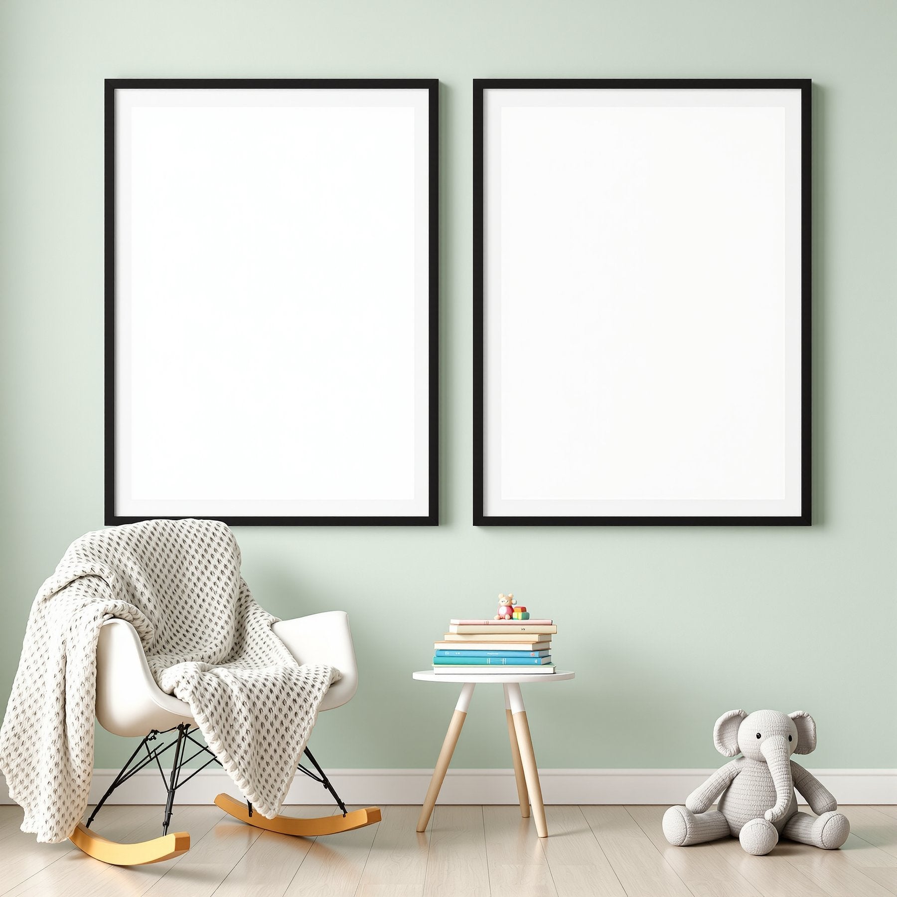 Nursery A3 Thick Black Frame Mockup — Blank Template #00278 — bulkmockup A3 Frame Template | JPG Download | Commercial Use | MockupBulk