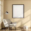Blank Template #00292 Reading Nook A3 Thick Black Frame Mockup | A3 Frame JPG | bulkmockup Mockup Template | Commercial Use Included | MockupBulk