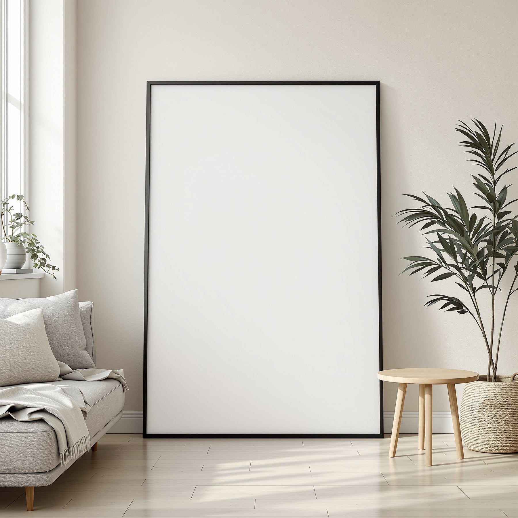 Blank Template #00256 Scandinavian A3 Thick Black Frame Mockup | bulkmockup A3 Template | JPG Instant Download | For Etsy POD | MockupBulk