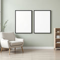 Scandinavian A3 Thick Black Frame Mockup | Blank Template #00257 | A3 Print Mockup | Instant Download | bulkmockup | Commercial Licence | MockupBulk