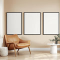 Scandinavian A3 Thick Black Frame Mockup | Blank Template #00258 | A3 Interior Mockup | Instant JPG | Commercial Use | bulkmockup | MockupBulk