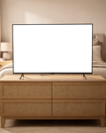 No P Bedroom Dresser Mount TV Mockup | bulkmockup PNG Template | Transparent Display | Commercial Use | MockupBulk