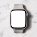 Smartwatch Mockup | Generic Flat Marble Bg | High-Res PNG Mockup | bulkmockup | Commercial Licence | MockupBulk
