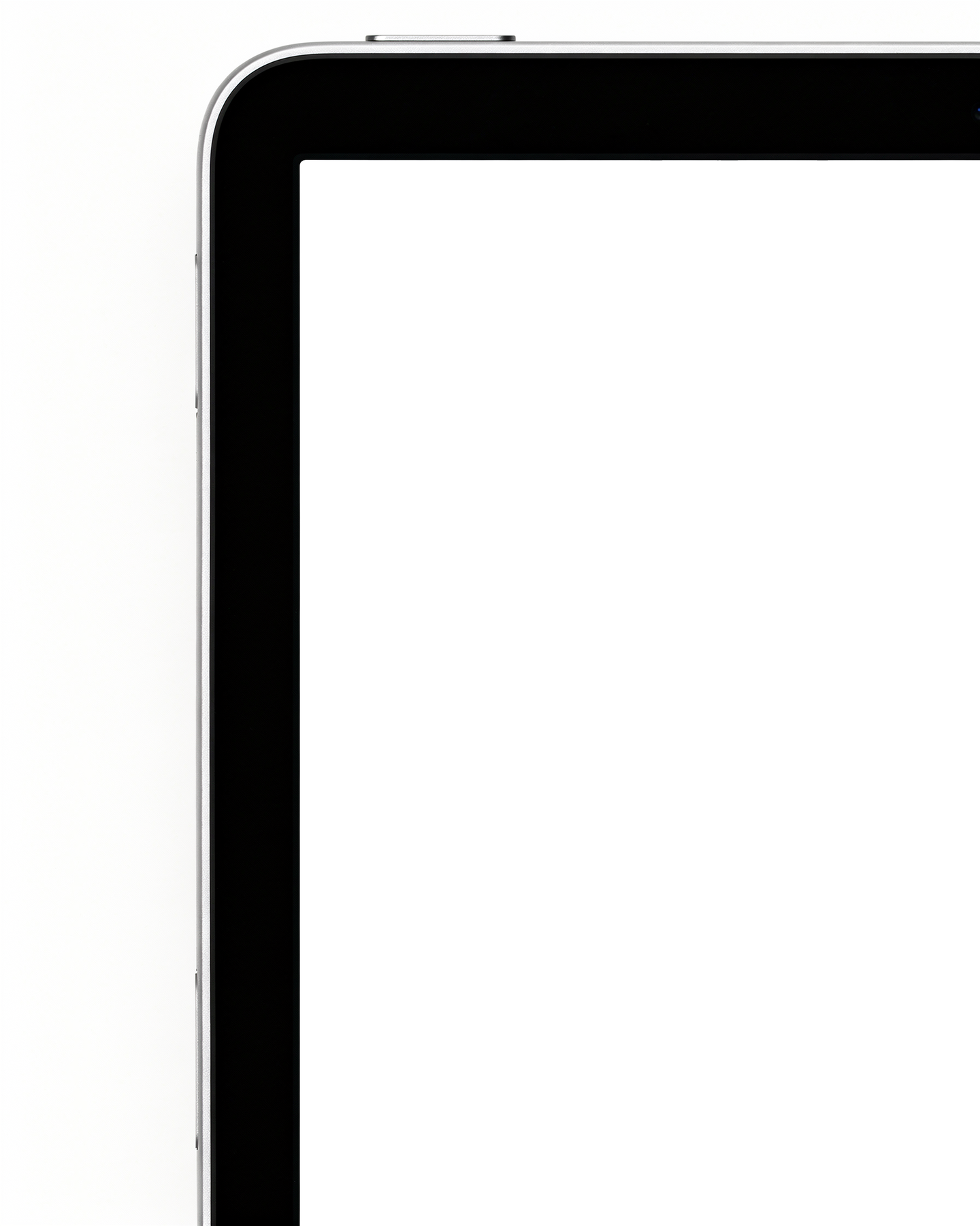 iPad, Generic Closeup Bezel Corner | Instant PNG Download | Transparent Screen | Commercial Use | MockupBulk