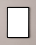 iPad Mockup | Generic Flat Grey Bg | High-Res PNG with Transparent Screen | Commercial Use | bulkmockup | MockupBulk