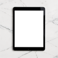 iPad, Generic Flat Marble Bg | Device Mockup PNG | bulkmockup | Commercial Licence Included | MockupBulk