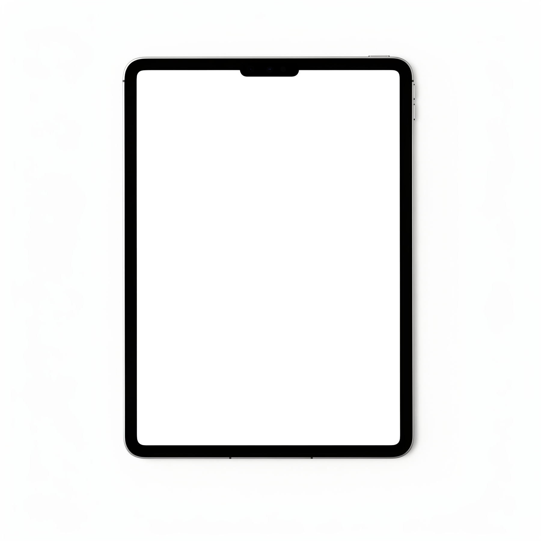 iPad Mockup — Generic Flat White Bg — High-Res PNG with Transparent Screen | Commercial Use | bulkmockup | MockupBulk
