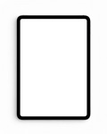 iPad Mockup | Generic Flat White Bg | Instant PNG Download | Transparent Screen | Commercial Use | MockupBulk