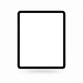 iPad, Generic Levitating Shadow | Device Screen PNG | bulkmockup Template | For Portfolio & Showcase | MockupBulk