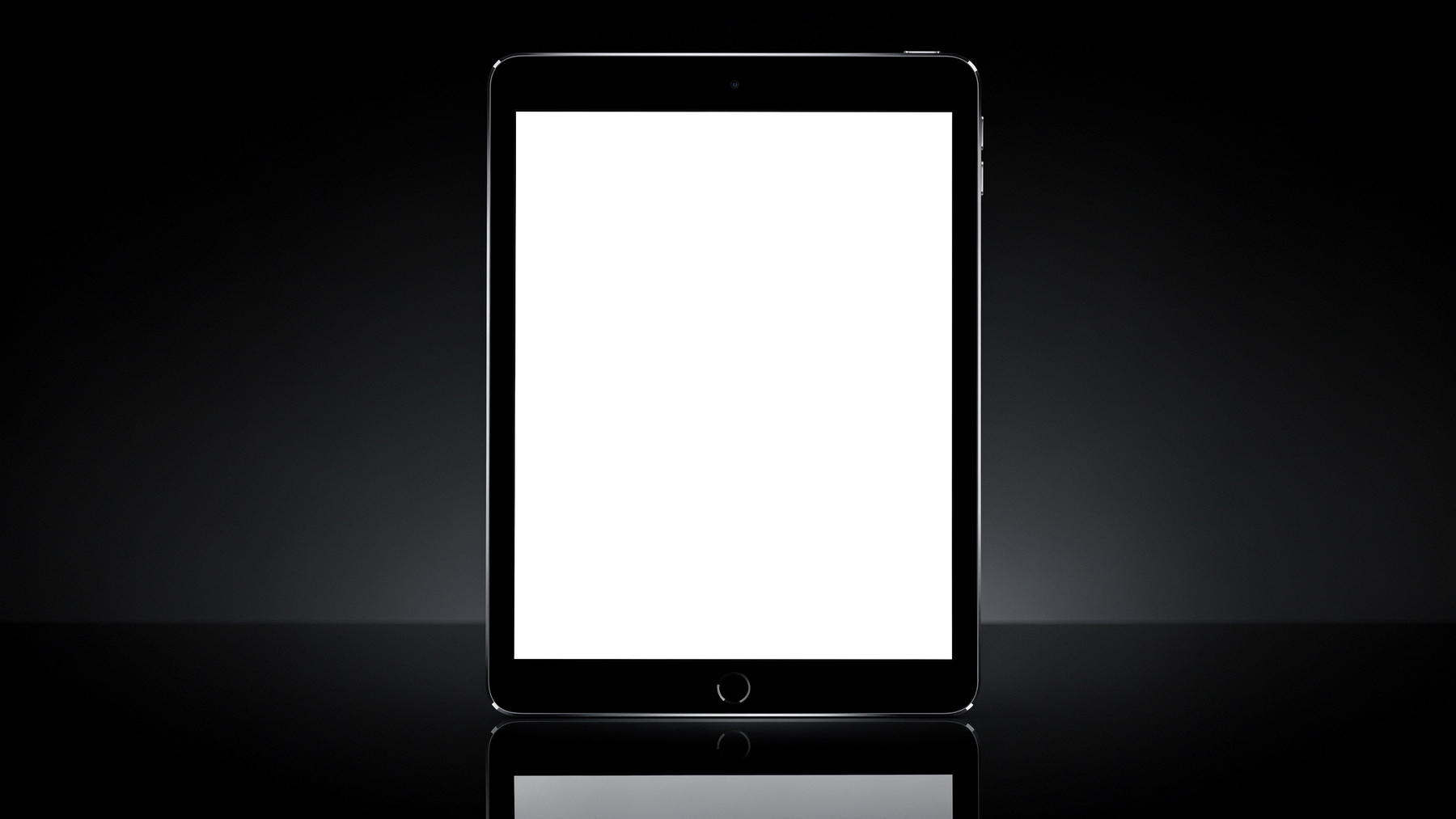 iPad Mockup | Generic Reflection Glossy Black | High-Resolution Transparent PNG | bulkmockup | Commercial Use | MockupBulk